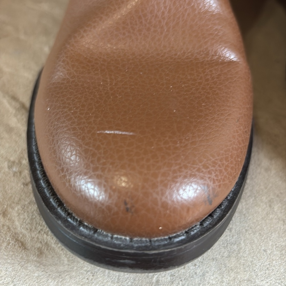 Etienne Aigner Brown Leather & Suede Knee-High Heeled Boots - Picture 5 of 15